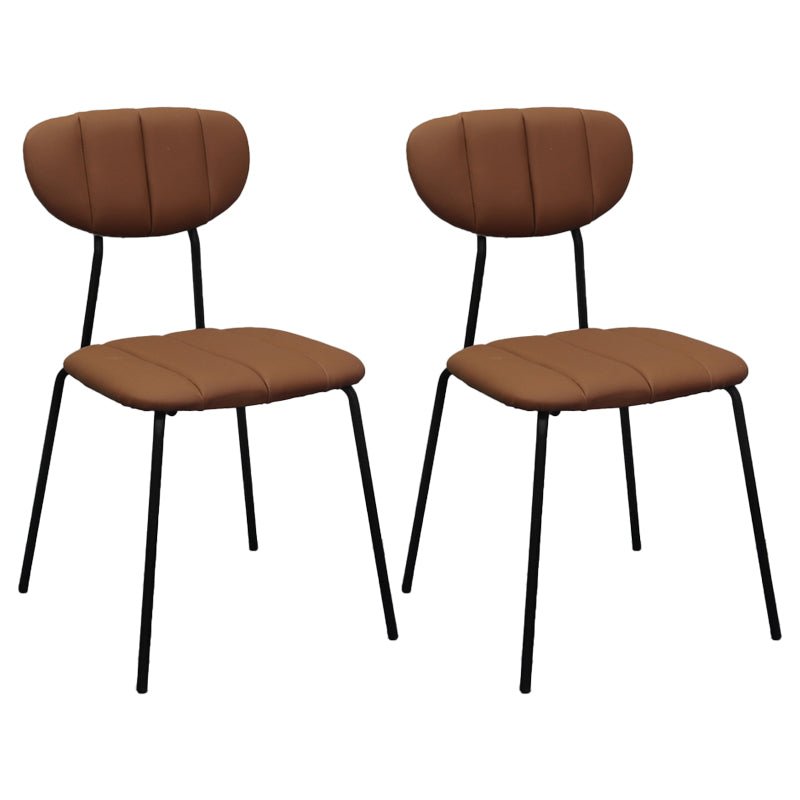Les chaises de salle à manger sans bras tapissées par style industriel ouvrent les chaises de salle à manger arrière