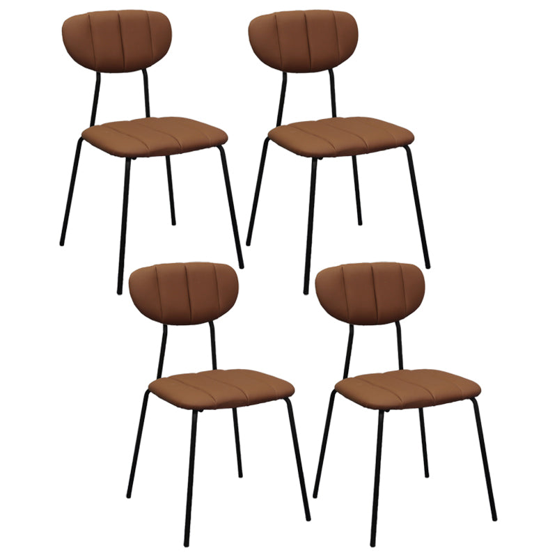 Les chaises de salle à manger sans bras tapissées par style industriel ouvrent les chaises de salle à manger arrière