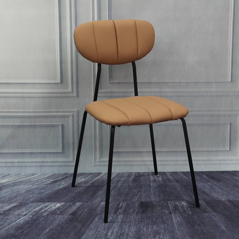 Les chaises de salle à manger sans bras tapissées par style industriel ouvrent les chaises de salle à manger arrière