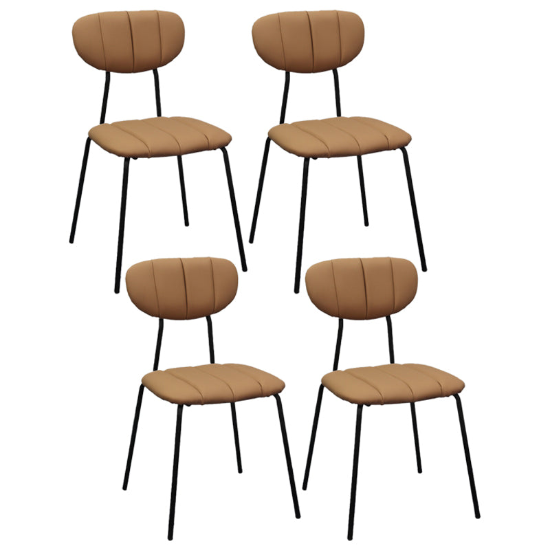 Les chaises de salle à manger sans bras tapissées par style industriel ouvrent les chaises de salle à manger arrière