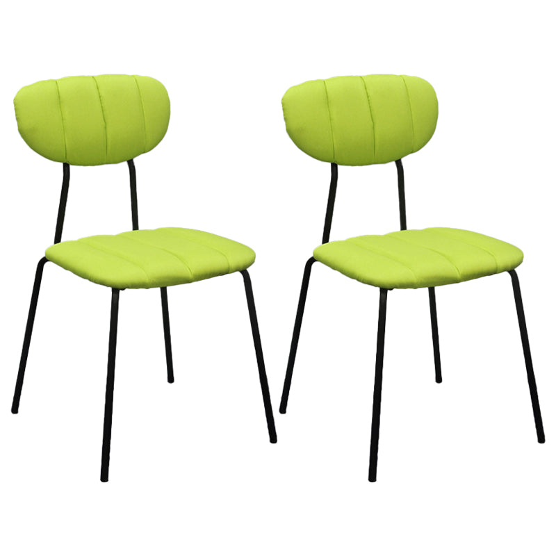 Les chaises de salle à manger sans bras tapissées par style industriel ouvrent les chaises de salle à manger arrière