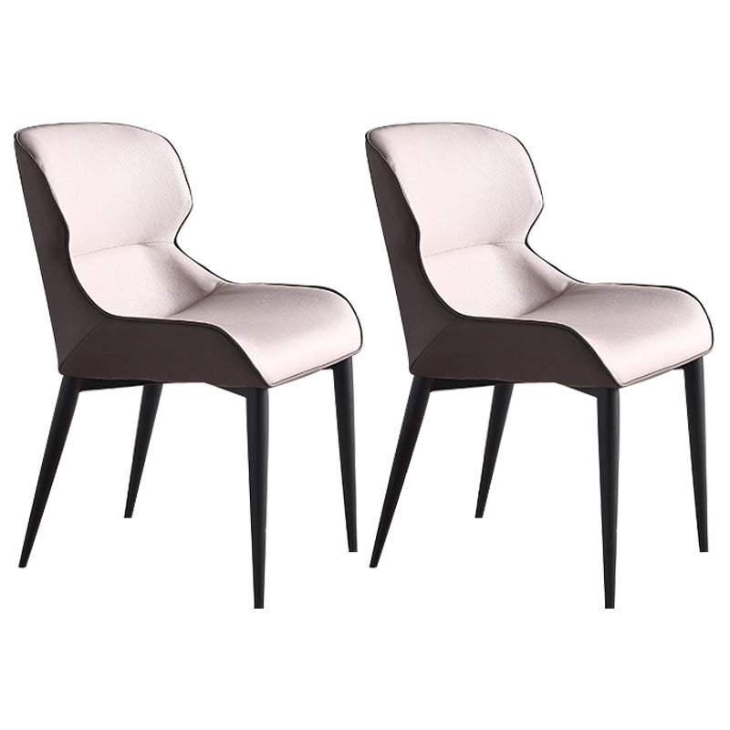 Moderne indoor-outdoor eetkamer fauteuils gestoffeerde linnen stof dineren metalen stoel