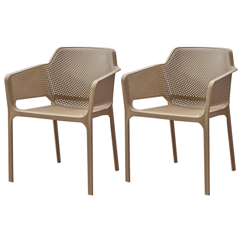 Chaises de salle à manger en plastique de style contemporain, fauteuils de salle à manger empilables pour cuisine