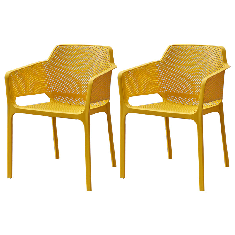 Chaises de salle à manger en plastique de style contemporain, fauteuils de salle à manger empilables pour cuisine