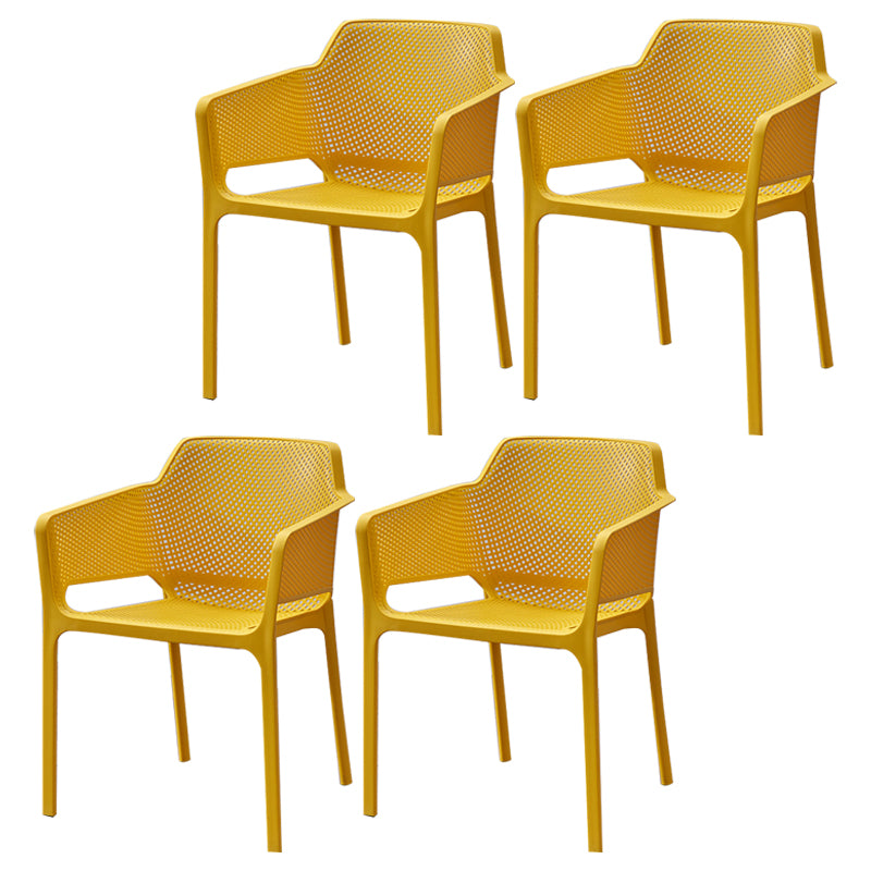 Sillas de comedor de plástico de estilo moderno, sillones de comedor apilables para cocina