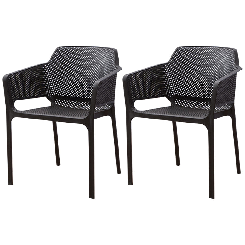 Chaises de salle à manger en plastique de style contemporain, fauteuils de salle à manger empilables pour cuisine