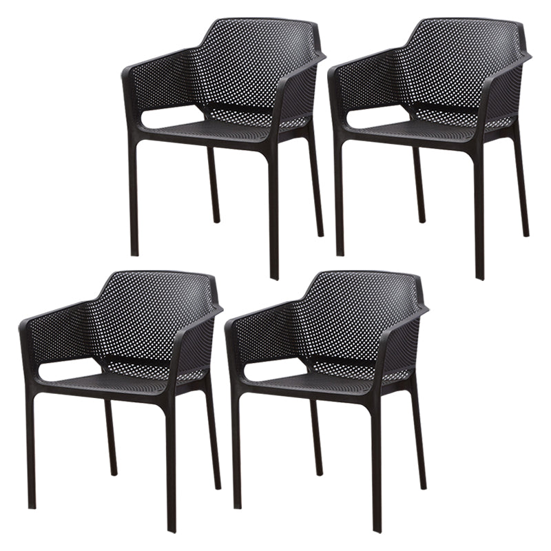 Sillas de comedor de plástico de estilo moderno, sillones de comedor apilables para cocina