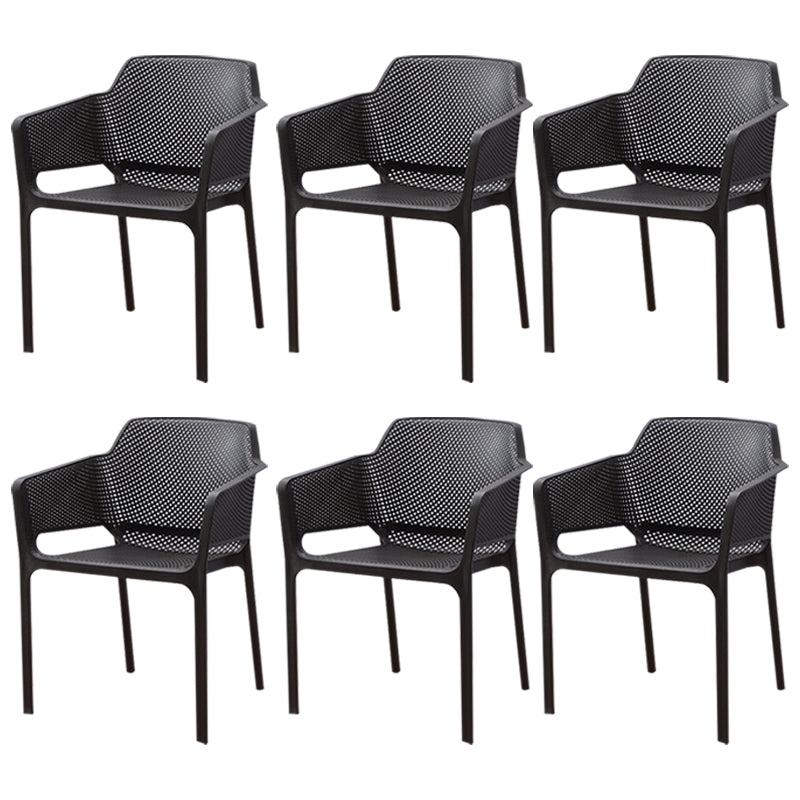Sillas de comedor de plástico de estilo moderno, sillones de comedor apilables para cocina