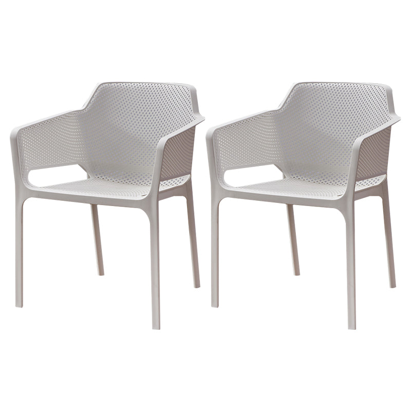 Chaises de salle à manger en plastique de style contemporain, fauteuils de salle à manger empilables pour cuisine