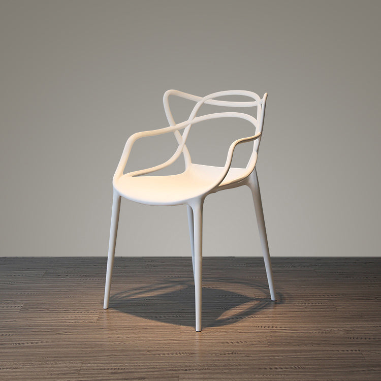 Sillas de comedor estilo moderno Sillones de comedor de cocina con patas de plástico
