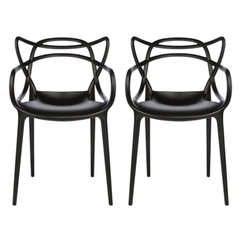 Chaises de salle à manger de style contemporain Fauteuils de cuisine avec pieds en plastique