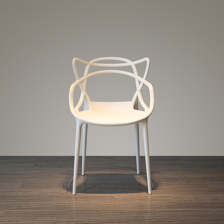 Sillas de comedor estilo moderno Sillones de comedor de cocina con patas de plástico
