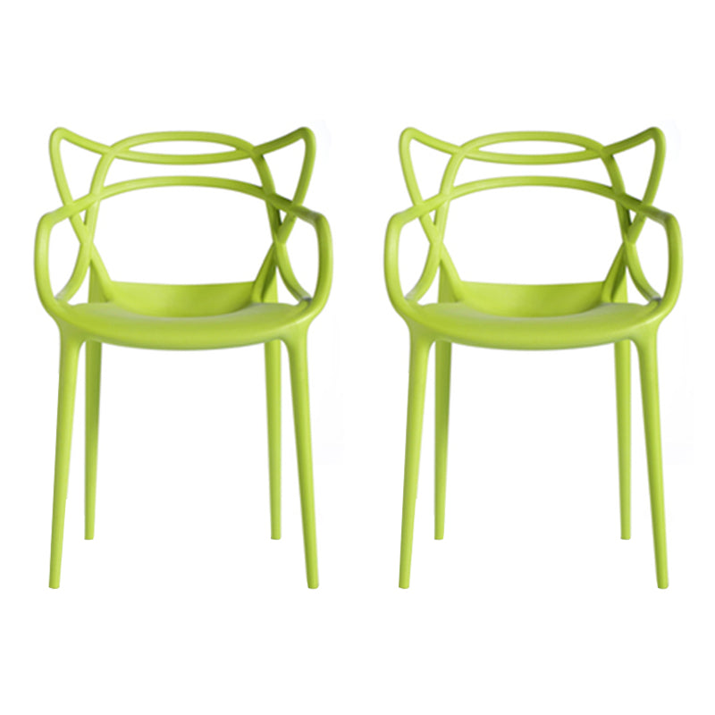 Sillas de comedor estilo moderno Sillones de comedor de cocina con patas de plástico