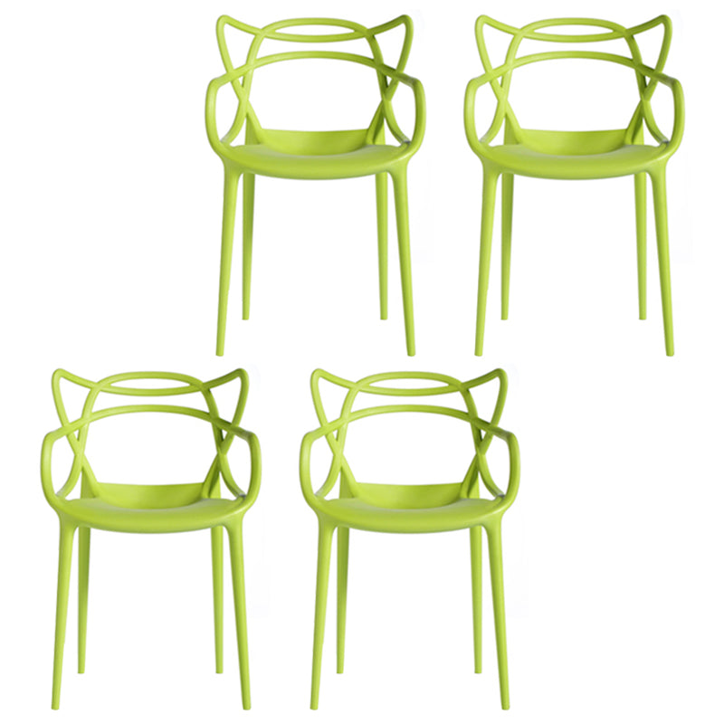 Sillas de comedor estilo moderno Sillones de comedor de cocina con patas de plástico