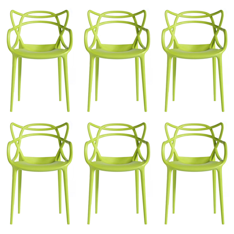 Sillas de comedor estilo moderno Sillones de comedor de cocina con patas de plástico