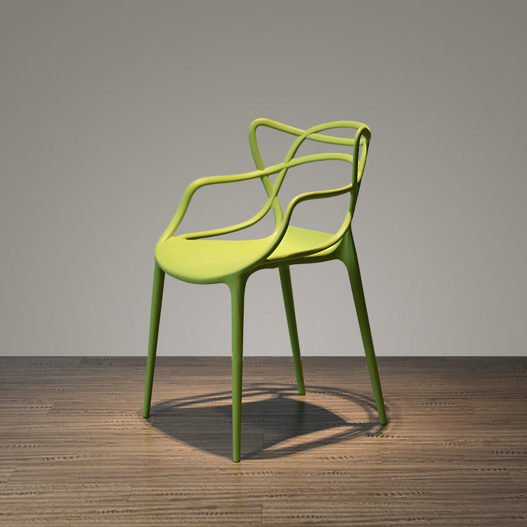 Sillas de comedor estilo moderno Sillones de comedor de cocina con patas de plástico