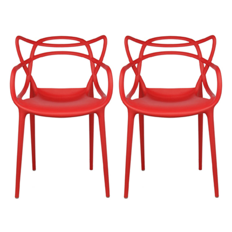 Chaises de salle à manger de style contemporain Fauteuils de cuisine avec pieds en plastique