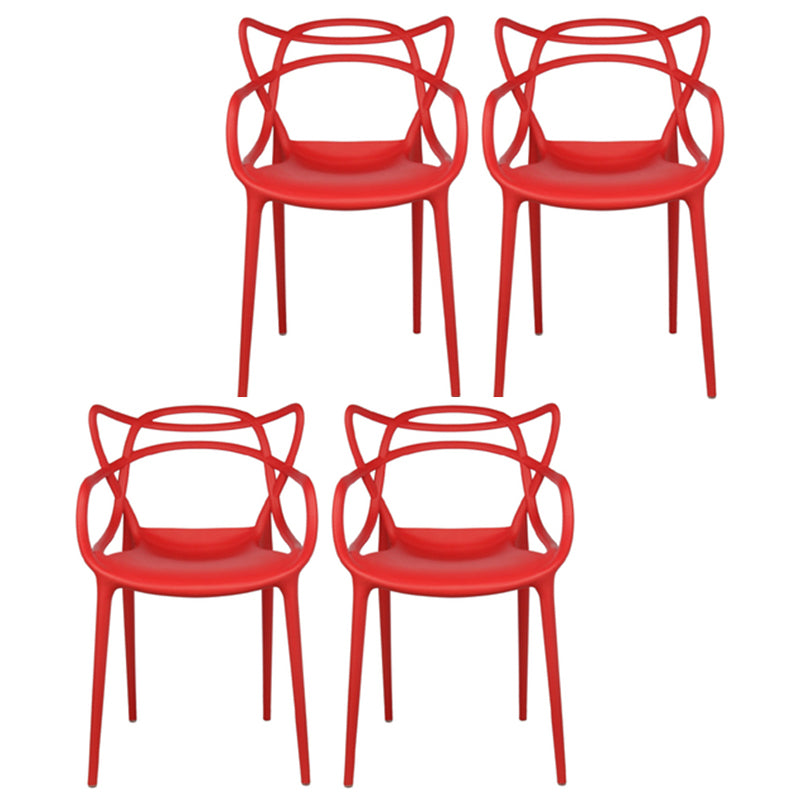 Sillas de comedor estilo moderno Sillones de comedor de cocina con patas de plástico