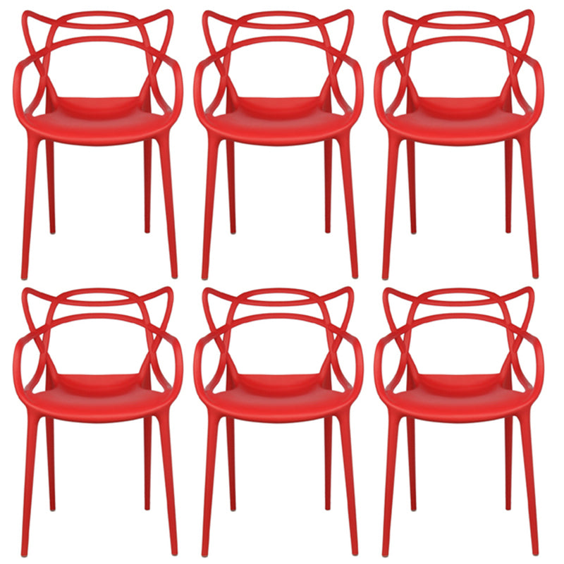 Sillas de comedor estilo moderno Sillones de comedor de cocina con patas de plástico