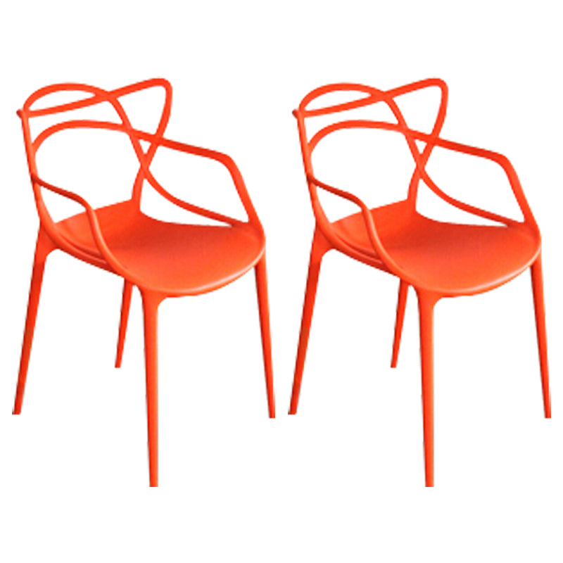 Chaises de salle à manger de style contemporain Fauteuils de cuisine avec pieds en plastique