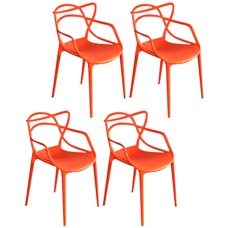 Sillas de comedor estilo moderno Sillones de comedor de cocina con patas de plástico