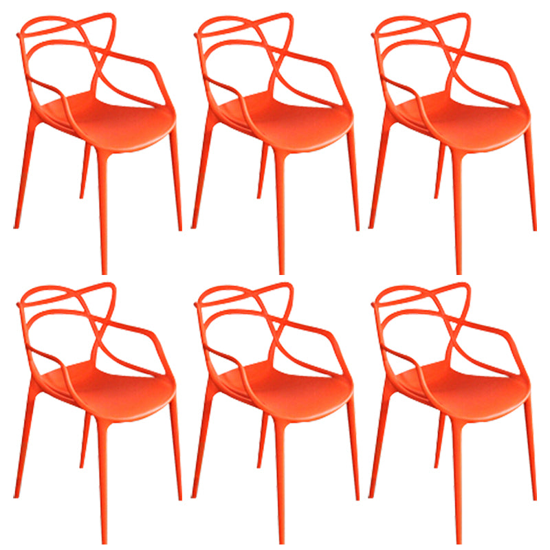 Sillas de comedor estilo moderno Sillones de comedor de cocina con patas de plástico