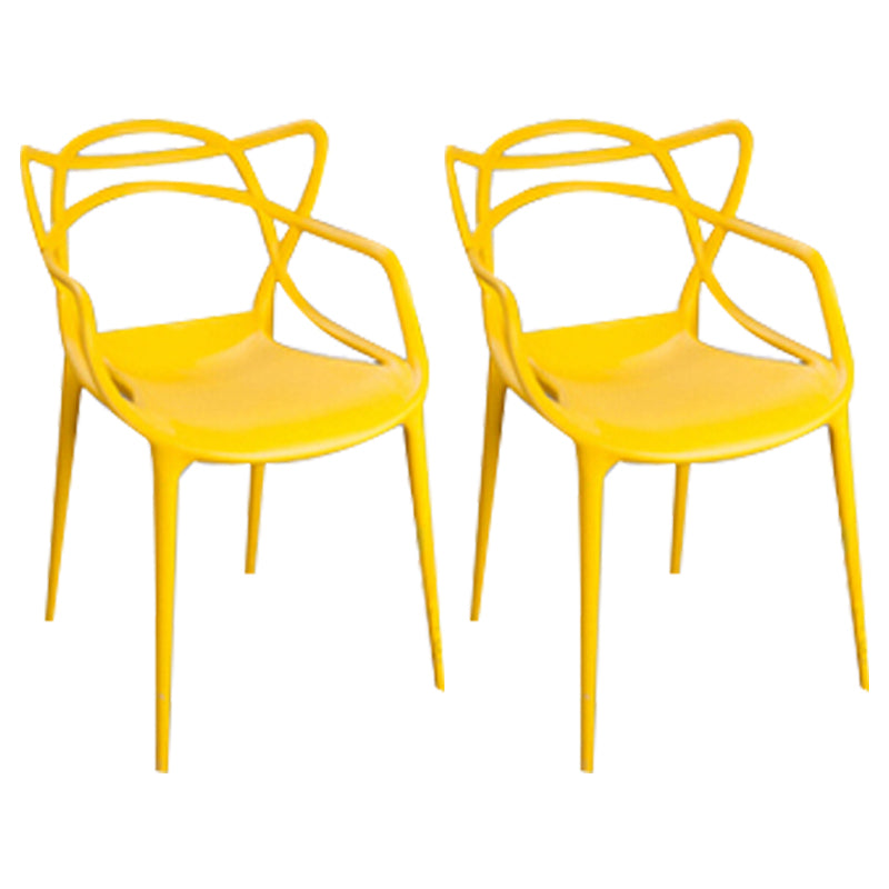 Sillas de comedor estilo moderno Sillones de comedor de cocina con patas de plástico