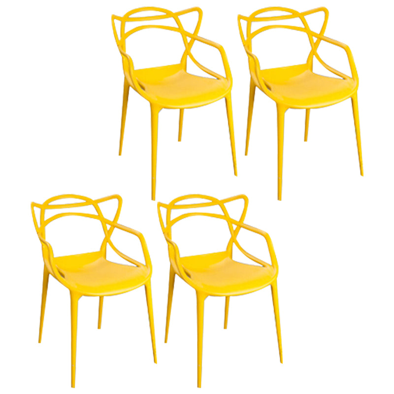 Sillas de comedor estilo moderno Sillones de comedor de cocina con patas de plástico