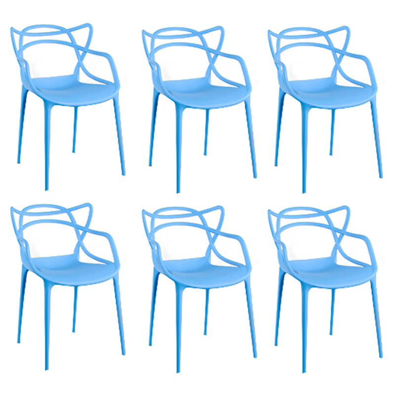 Sillas de comedor estilo moderno Sillones de comedor de cocina con patas de plástico