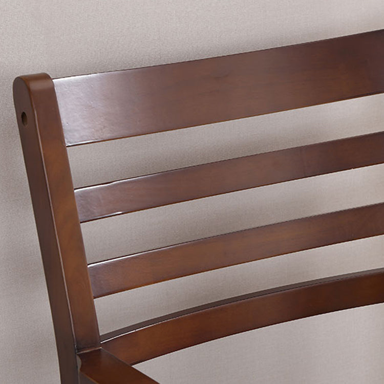 Sillón de comedor tradicional con respaldo de escalera de madera, sillón de comedor individual