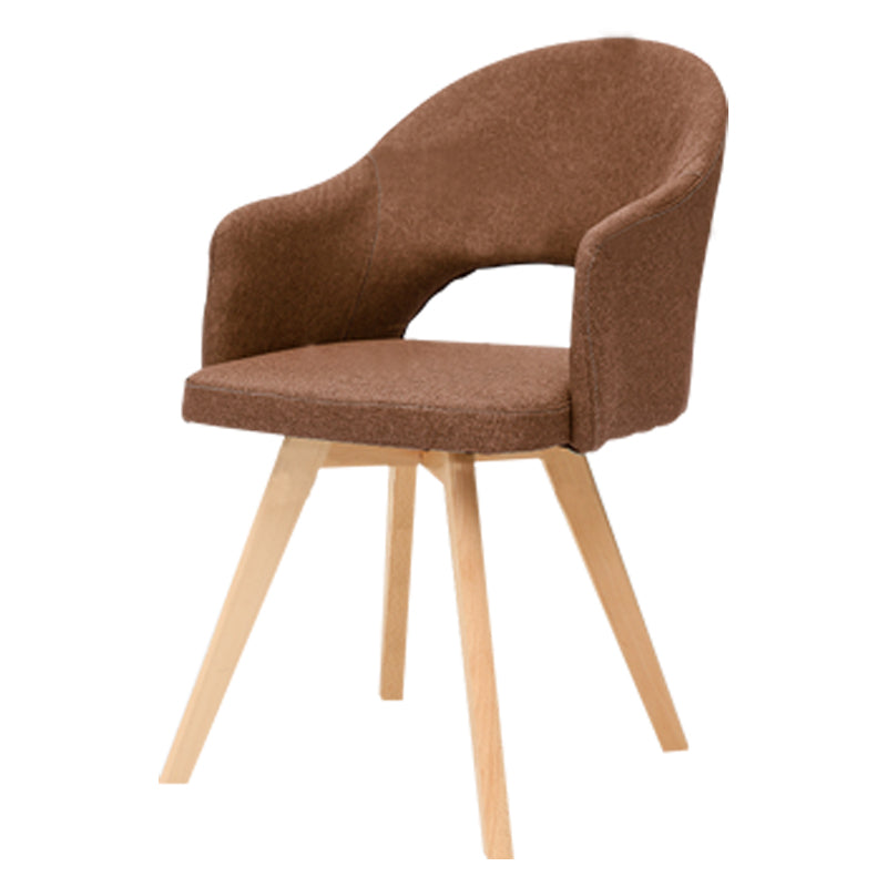 Chaise de salle à manger ouverte tapissée contemporaine de bras de salle d'étude de finition mate