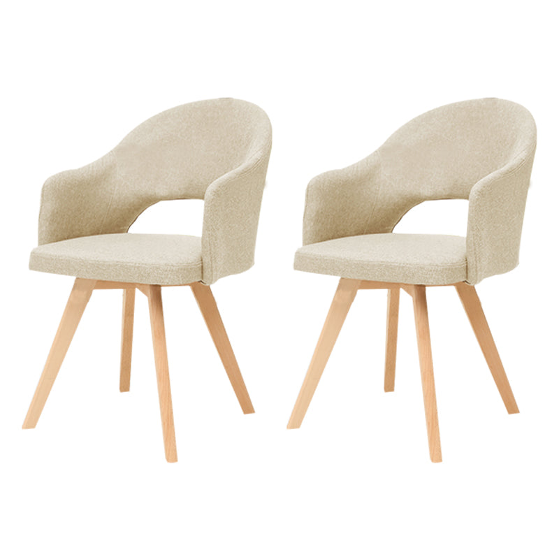 Silla de comedor abierta tapizada contemporánea del final mate de la silla del brazo de la sala de estudio