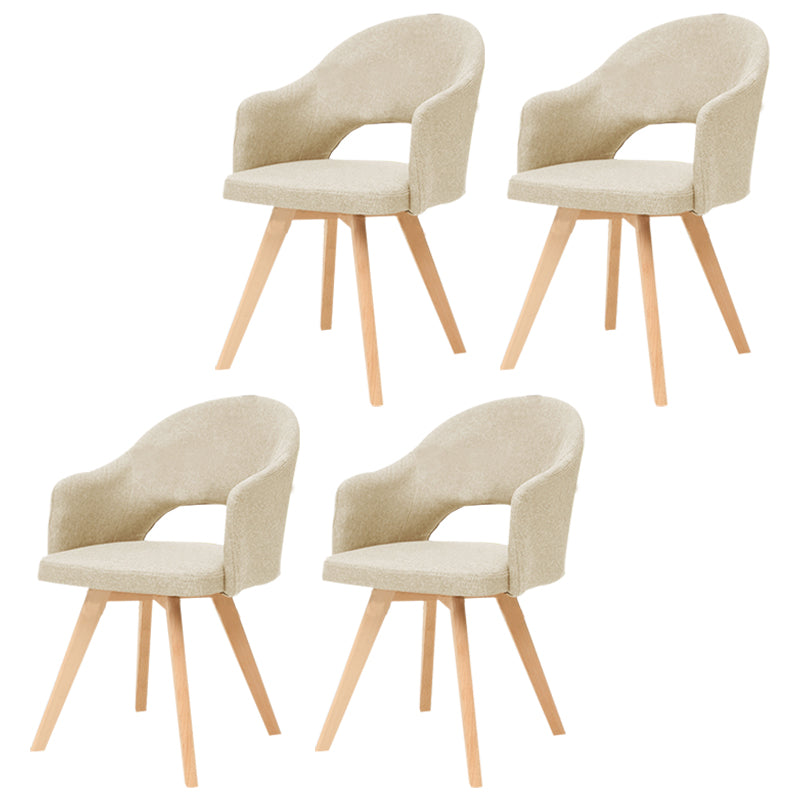 Silla de comedor abierta tapizada contemporánea del final mate de la silla del brazo de la sala de estudio