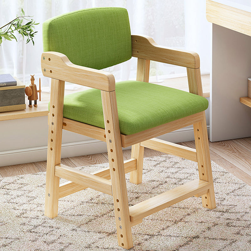 Chaise moderne d'intérieur et d'extérieur en bois, chaise simple à dossier ouvert avec accoudoirs