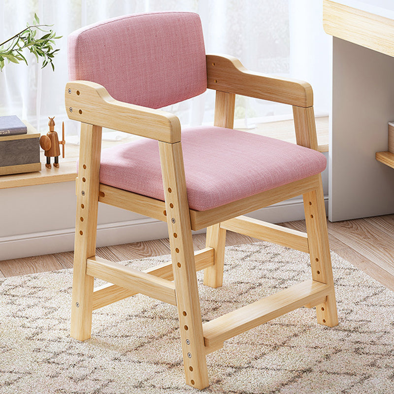 Chaise moderne d'intérieur et d'extérieur en bois, chaise simple à dossier ouvert avec accoudoirs