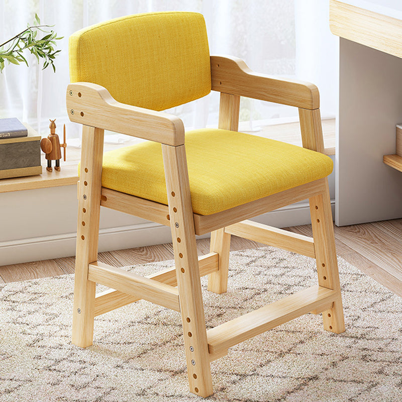 Silla moderna de madera para interiores y exteriores, silla individual de comedor con respaldo abierto y brazo