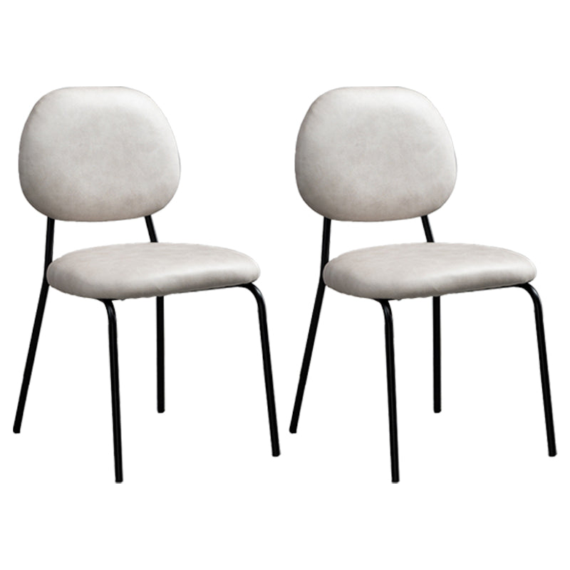 Sillas sin brazos de comedor de metal Glam, respaldo abierto, silla lateral para restaurante