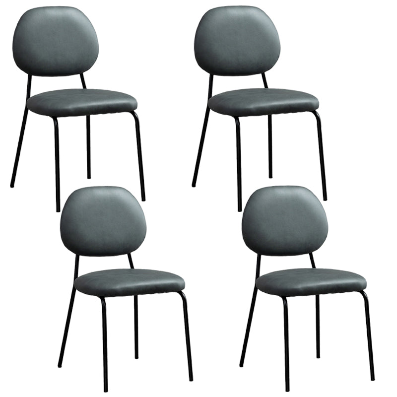 Sillas sin brazos de comedor de metal Glam, respaldo abierto, silla lateral para restaurante