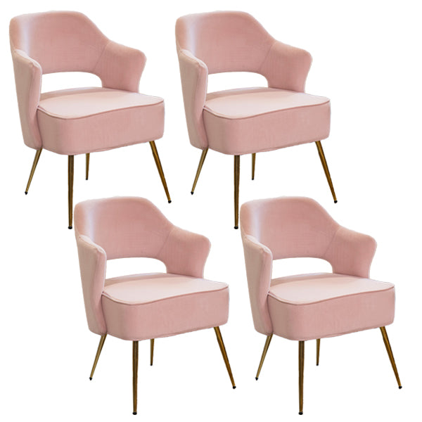 Fauteuils de salle à manger en métal nordique, chaise latérale à dossier ouvert pour Restaurant