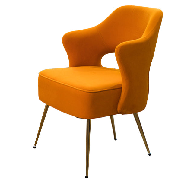 Fauteuils de salle à manger en métal nordique, chaise latérale à dossier ouvert pour Restaurant