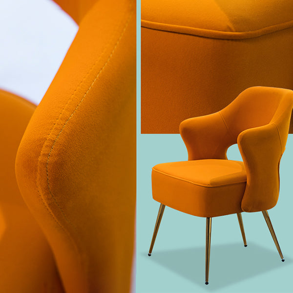Fauteuils de salle à manger en métal nordique, chaise latérale à dossier ouvert pour Restaurant