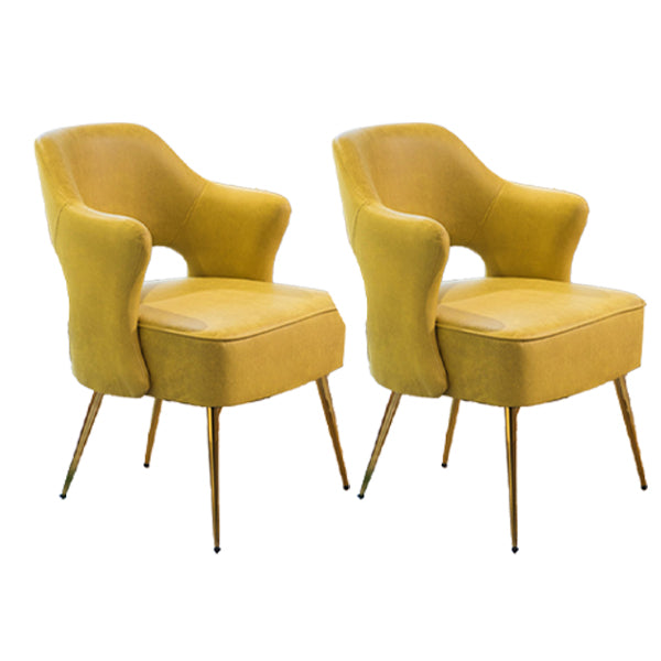 Fauteuils de salle à manger en métal nordique, chaise latérale à dossier ouvert pour Restaurant