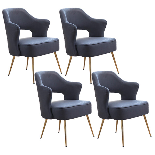 Fauteuils de salle à manger en métal nordique, chaise latérale à dossier ouvert pour Restaurant