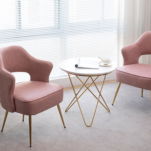 Fauteuils de salle à manger en métal nordique, chaise latérale à dossier ouvert pour Restaurant