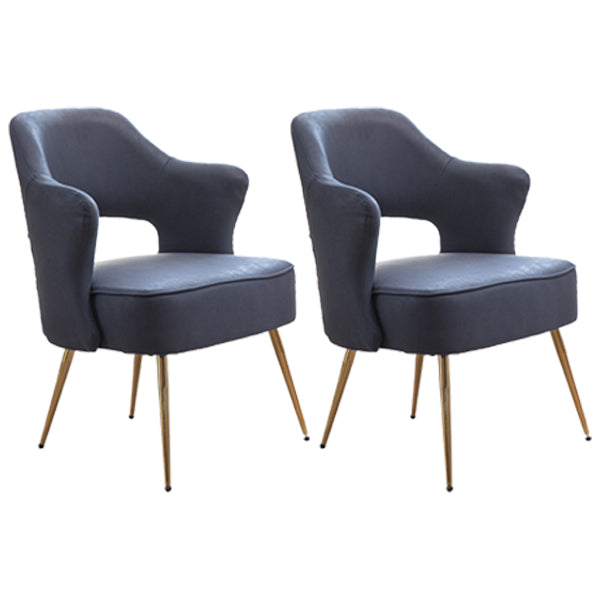 Fauteuils de salle à manger en métal nordique, chaise latérale à dossier ouvert pour Restaurant