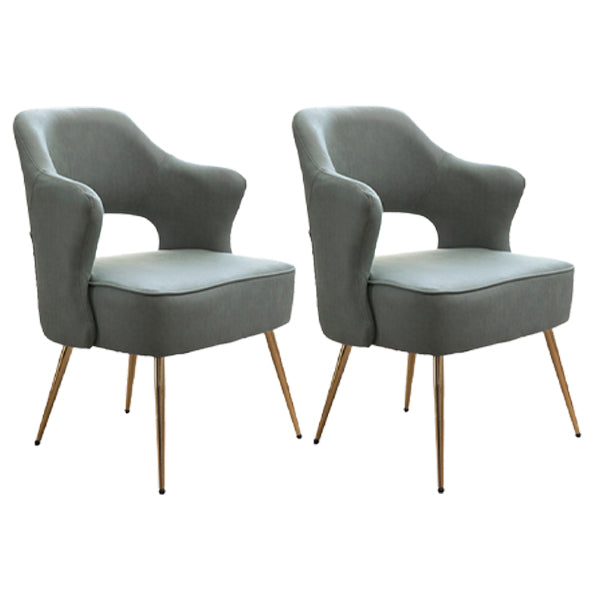 Fauteuils de salle à manger en métal nordique, chaise latérale à dossier ouvert pour Restaurant