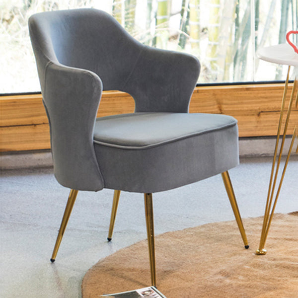 Fauteuils de salle à manger en métal nordique, chaise latérale à dossier ouvert pour Restaurant