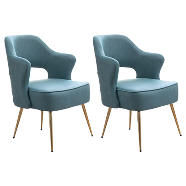 Fauteuils de salle à manger en métal nordique, chaise latérale à dossier ouvert pour Restaurant