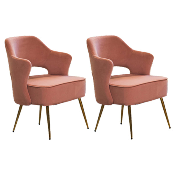 Fauteuils de salle à manger en métal nordique, chaise latérale à dossier ouvert pour Restaurant