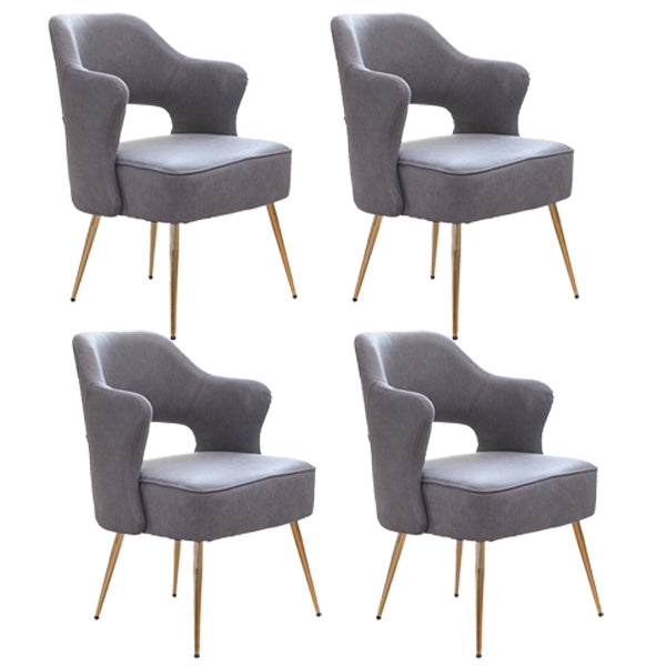Fauteuils de salle à manger en métal nordique, chaise latérale à dossier ouvert pour Restaurant